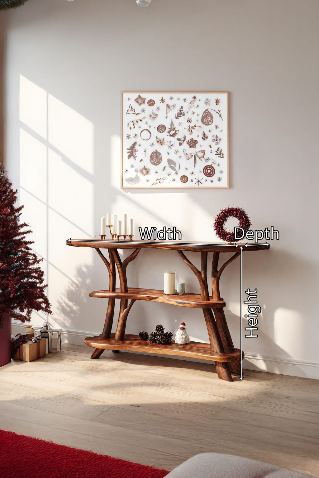 Live Edge Minimal Console Table