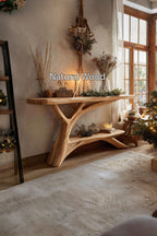 Solid Retro Mid Century Console Table