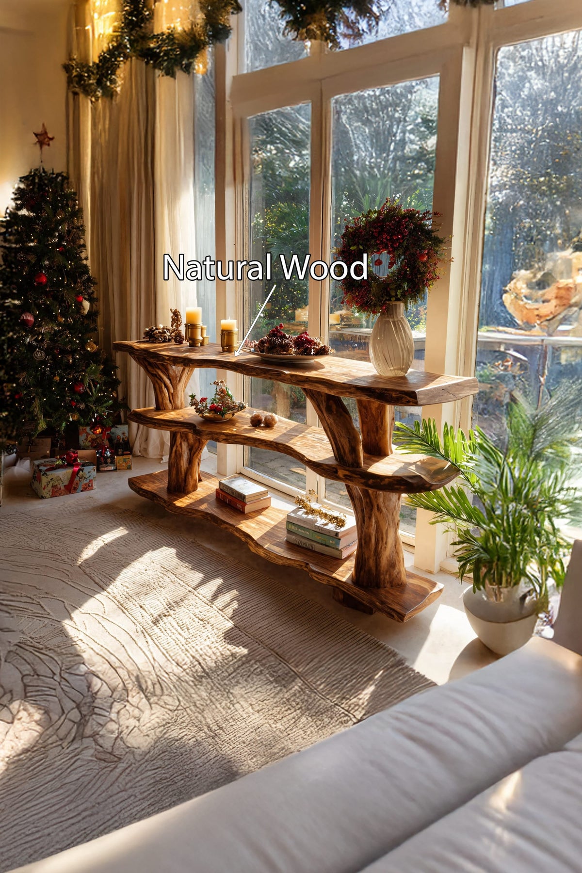 Live Edge Reclaimed Console Table