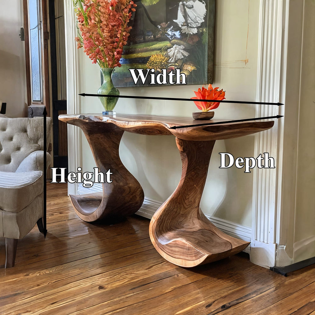 Handcraft Rustic Console Table, solid wood, built to order