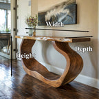 Handcraft Entryway Table Decor, solid wood, built to order