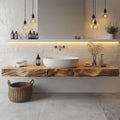 Handcrafted Live Edge Bathroom Vanity for Design, solid wood, built to order