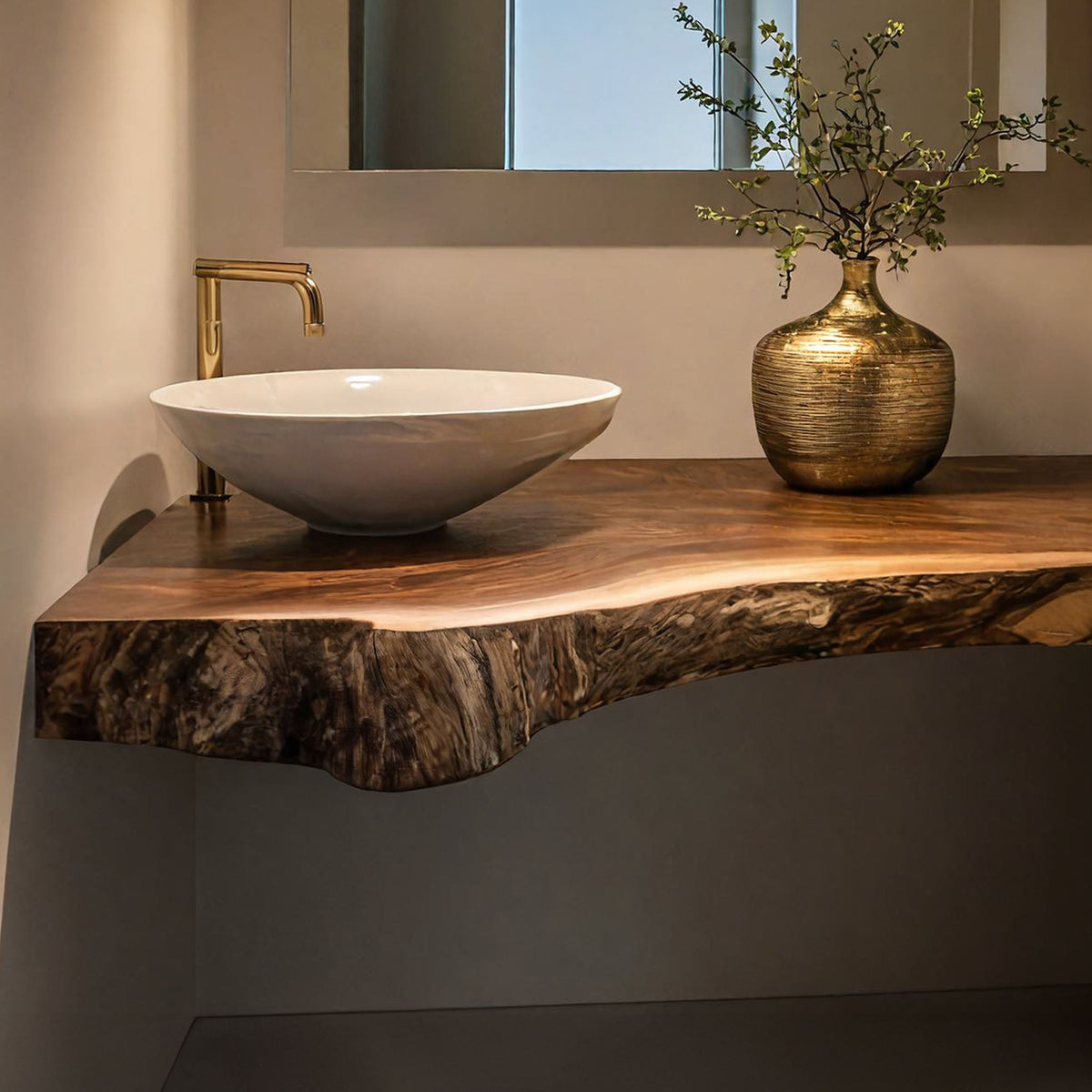 Handcrafted Vanity, solid wood, built to order