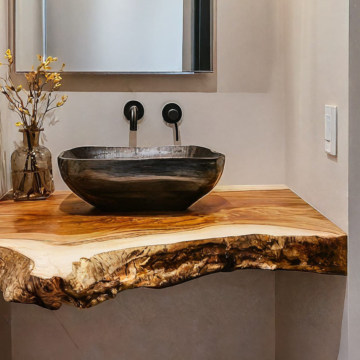 Farmhouse Vanity Bathroom Decor Ideas, solid wood, built to order