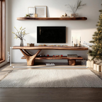 Live Edge TV Console, solid wood, built to order, view 8