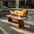 Live Edge Solid Entryway Bench