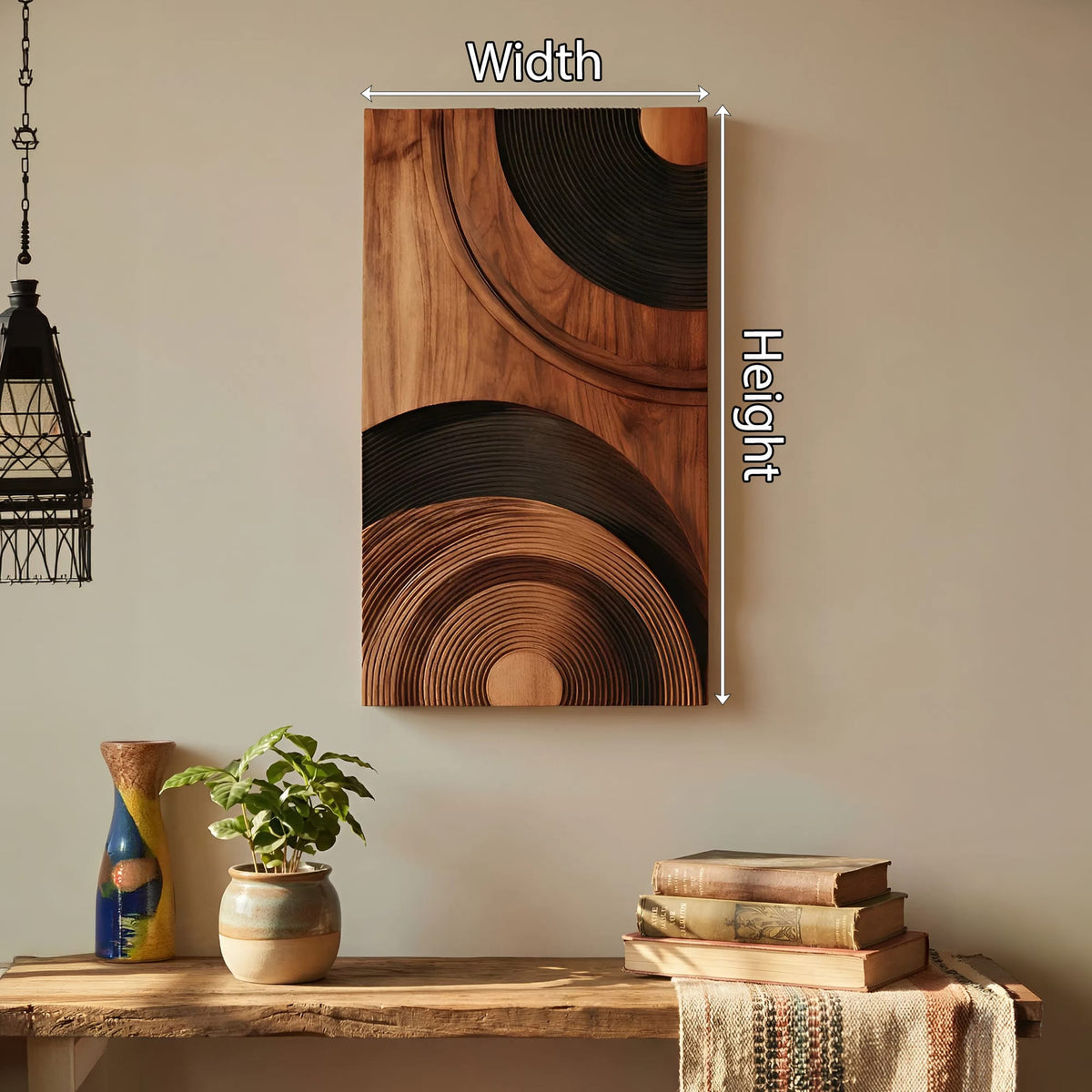Mid Century Abstract Wood Wall Decor, solid wood, built to order