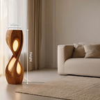 Organic Sculptural Twisted Floor Lamp, solid wood, built to order, view 8