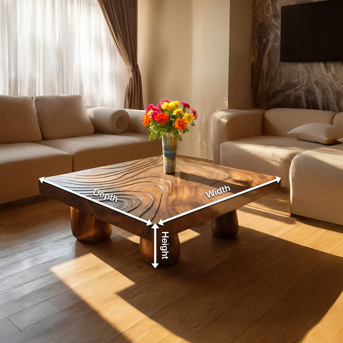 Live Edge Accent Coffee Table
