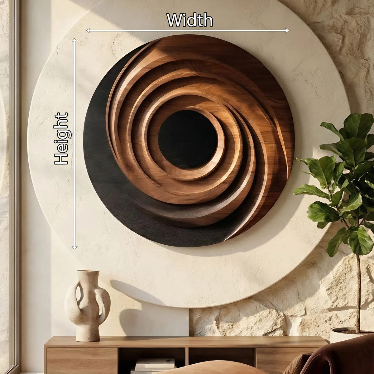 Minimalist Organic Wall Decor, solid wood, built to order