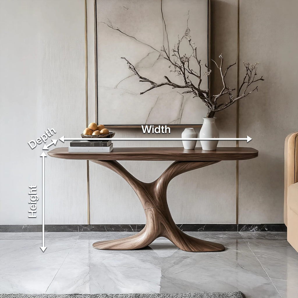 Live Edge Solid Entryway Console Table