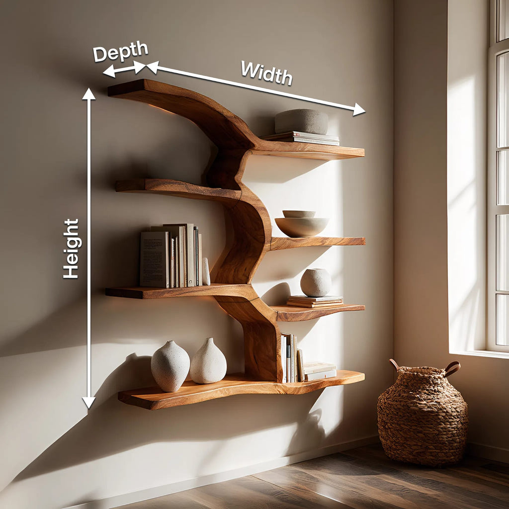 Live Edge Minimal Floating Shelf