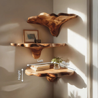 Live Edge Mushroom Shelf, solid wood, built to order, view 8