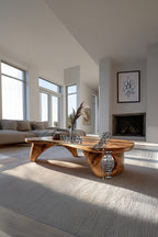Farmhouse Live Edge Coffee Table, solid wood, built to order