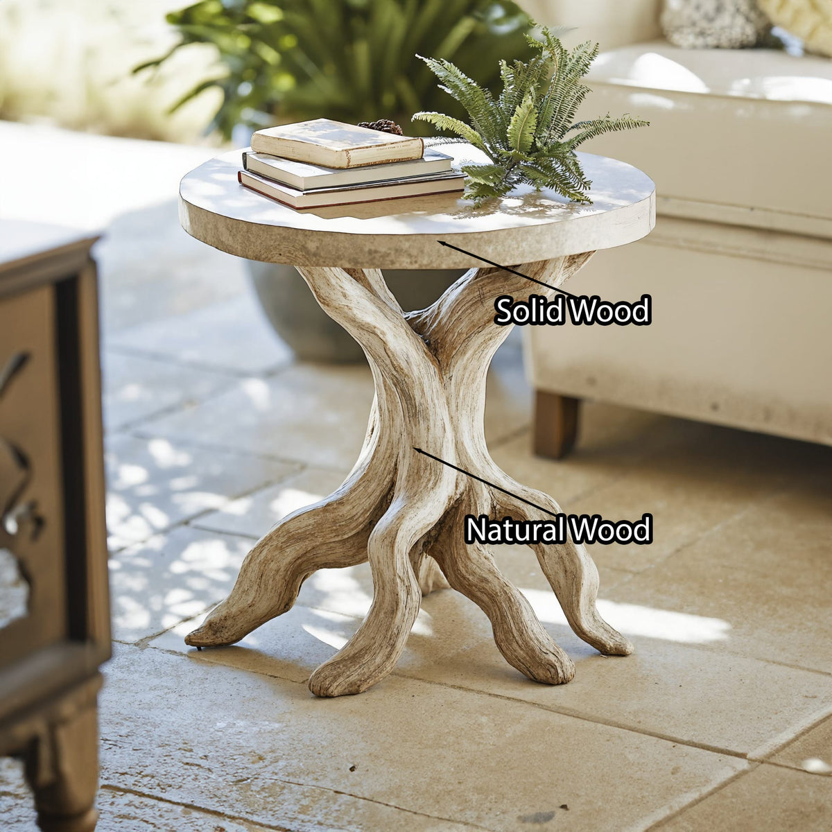 Farmhouse End Table Live Edge End Table Decor, solid wood, built to order