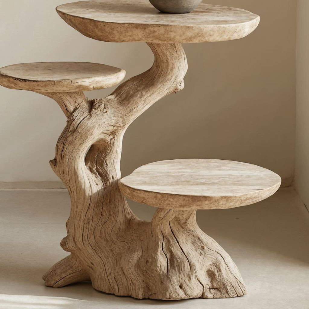 Multi-tier Live Edge Side Table