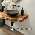 Handmade Bathroom Vanity Sink Shelf, solid wood, built to order