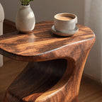 Mid Century Wooden End Table, solid wood, built to order