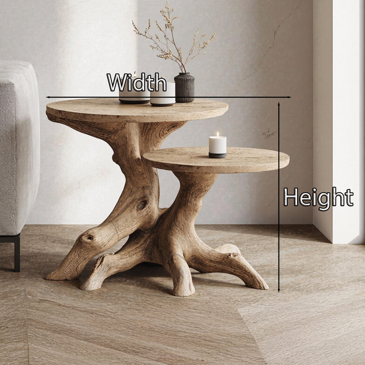 Mid Century Solid End Table, solid wood, built to order