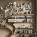 Bookcase Corner Shelf Shelves Gift Her, solid wood, built to order