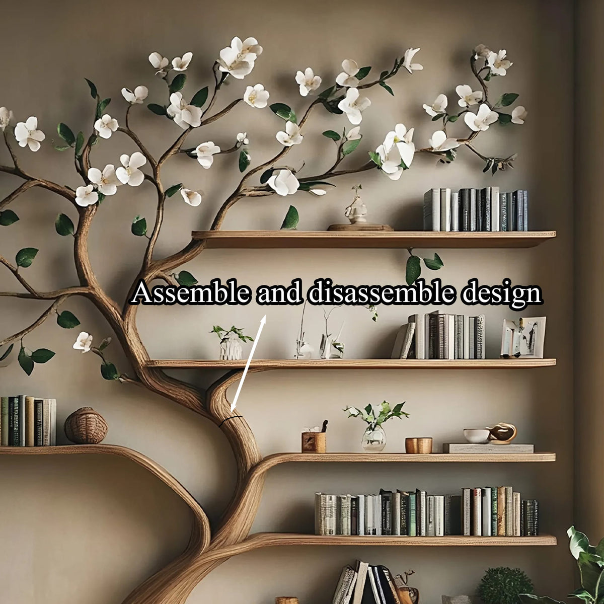 Bookcase Corner Shelf Shelves Gift Her, solid wood, built to order