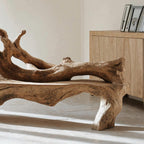 Handcrafted Branch Bench, solid wood, built to order