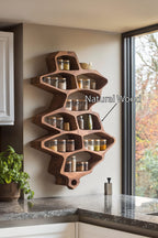 Farmhouse Style Spice Storage Cabinet, solid wood, built to order