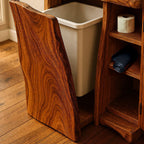 Handcrafted Tilt Out Trash Bin Cabinet, solid wood, built to order