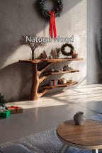 Live Edge Behind Console Table