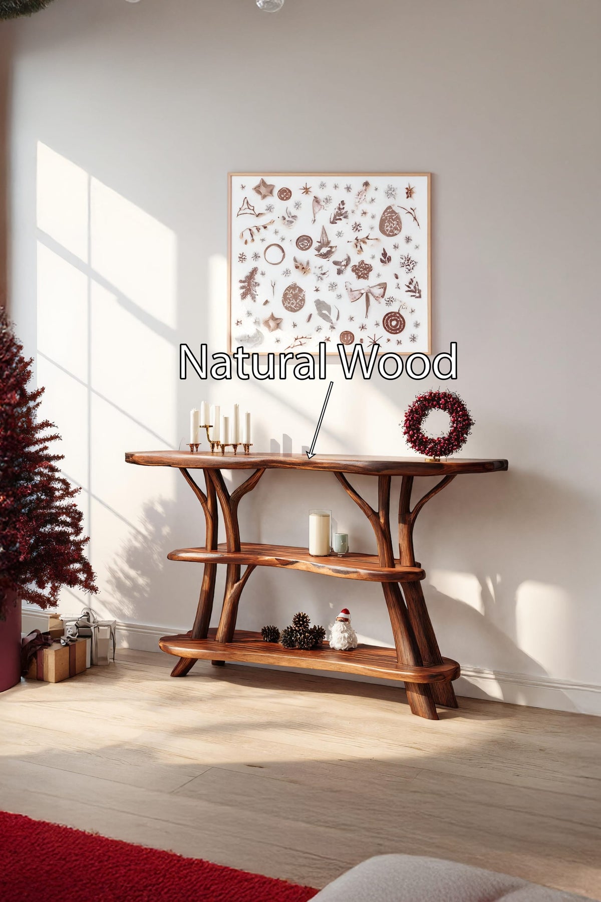 Live Edge Minimal Console Table