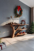 Live Edge Modern Hallway Console Table