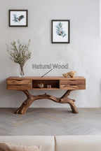 Live Edge Sofa Modern Console Table