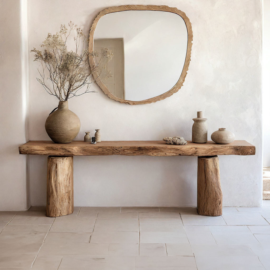 Reclaimed Wood Entryway Side Table, solid wood, built to order