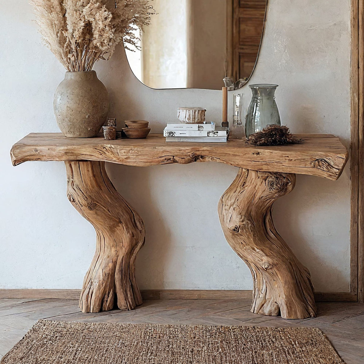 Reclaimed Wood Entry Console Table, solid wood, built to order