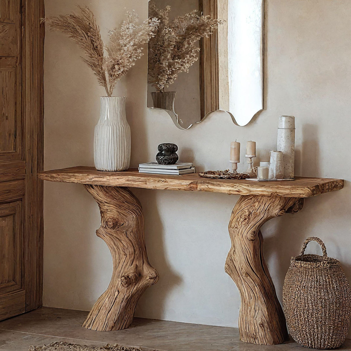 Handcrafted Entry Console Table, solid wood, built to order