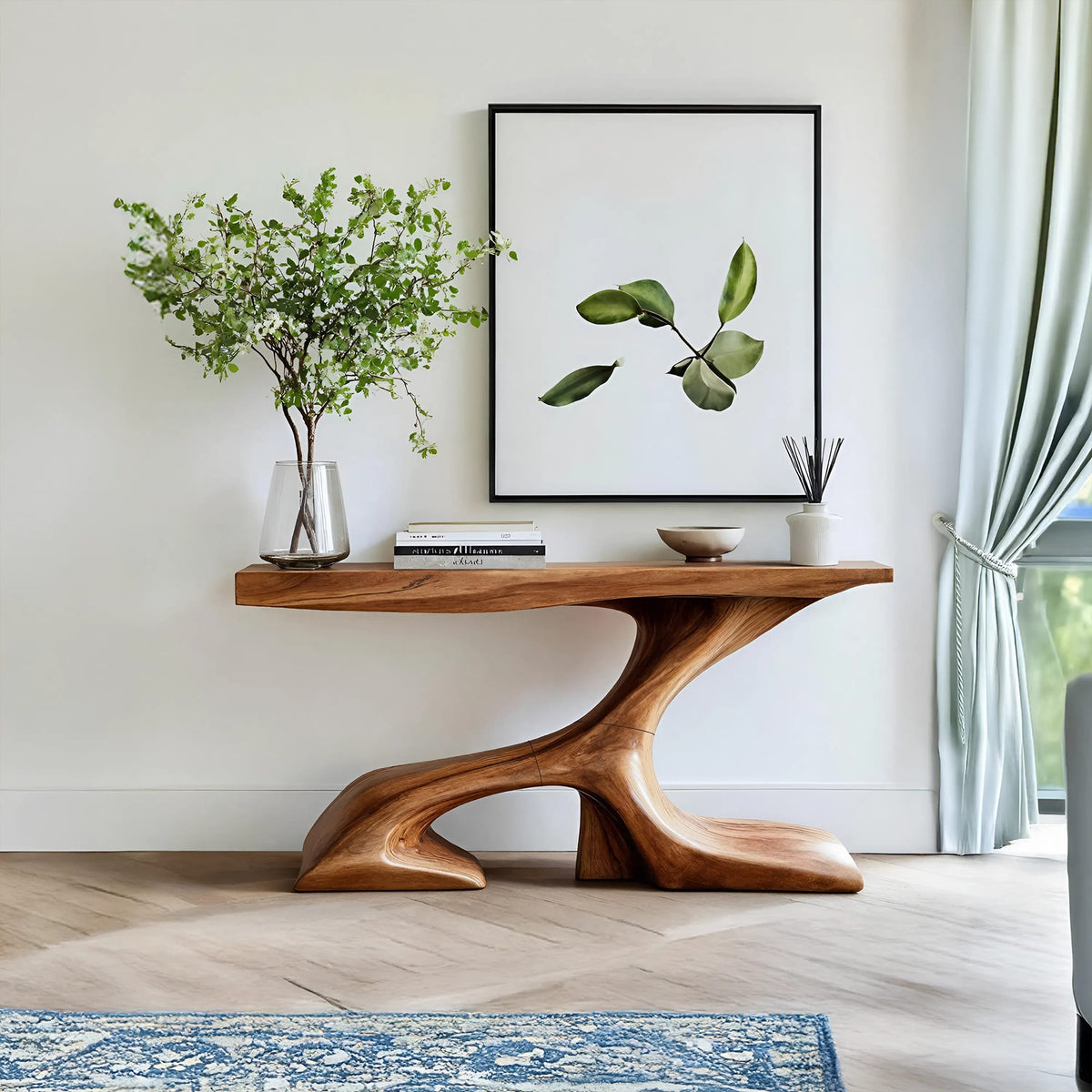 Solid Modern Foyer Console Table
