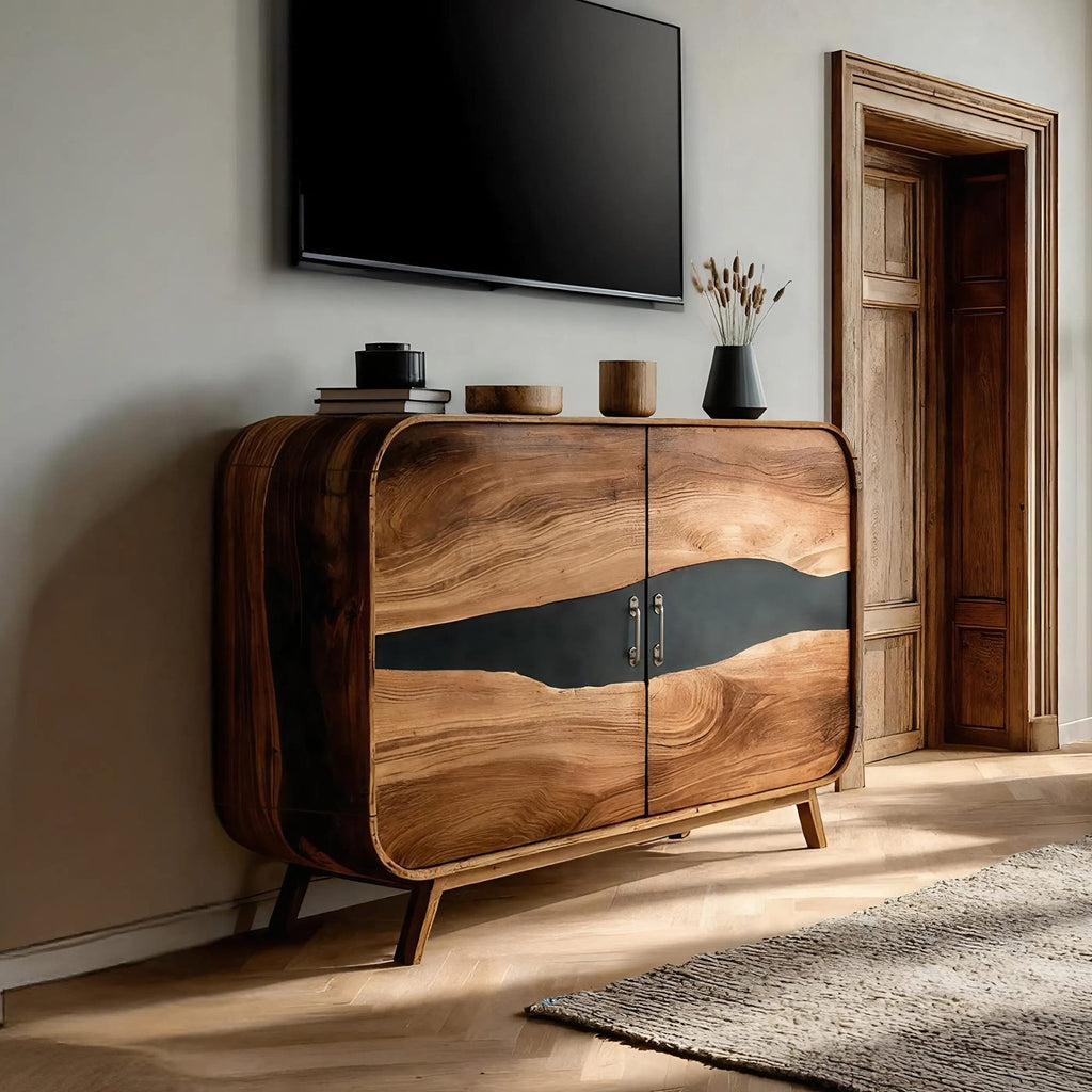 Live Edge Media Solid TV Cabinet
