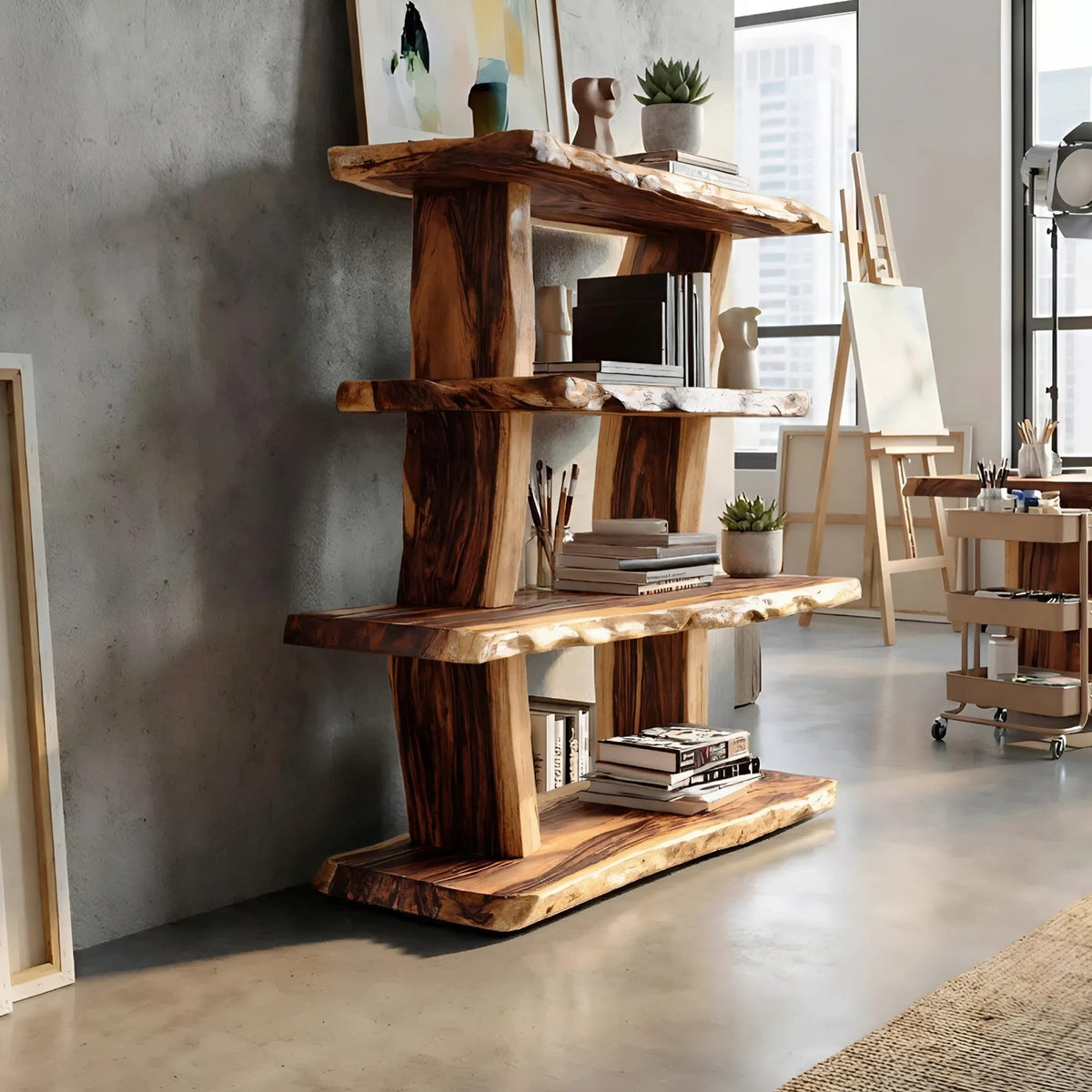 Contemporary Solid Bookshelf