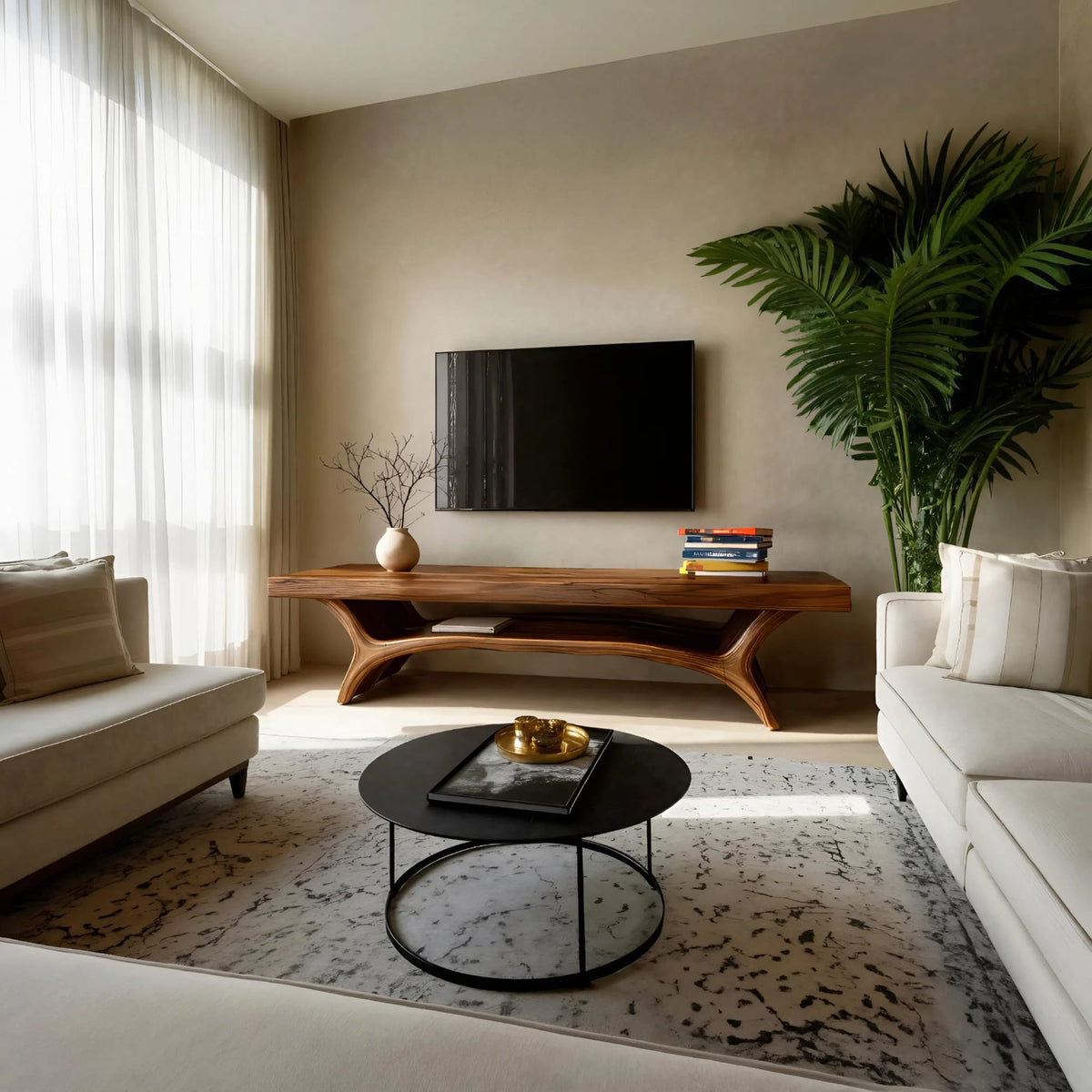 Architectural Mid Century TV Cabinet
