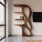Contemporary Art Bookshelf, solid wood, built to order
