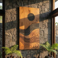 Contemporary Flowing Wall Decor, solid wood, built to order