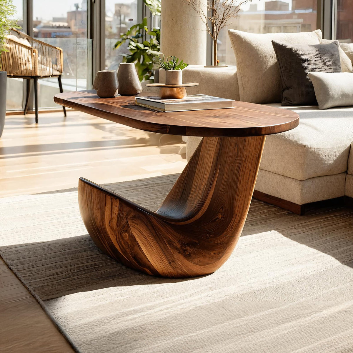 Live Edge Hairpin Side Table