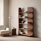 Minimalist Bookcase Sculptural Design, solid wood, built to order