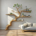 Tree Branch Floating Shelf Driftwood Bookshelf, solid wood, built to order