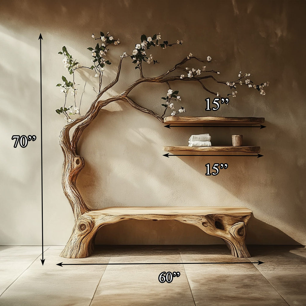 Tree Shelves Book Shelf Handmade Decor Home Gift, solid wood, built to order