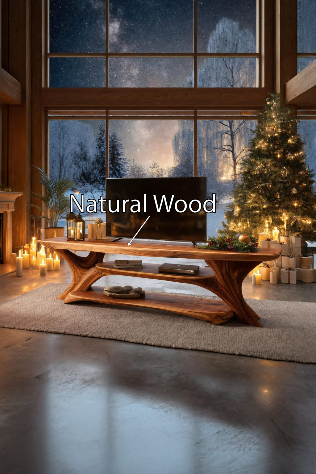 Live Edge Entryway TV Cabinet
