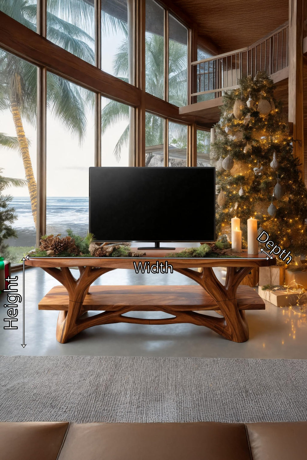 Live Edge Profile TV Cabinet