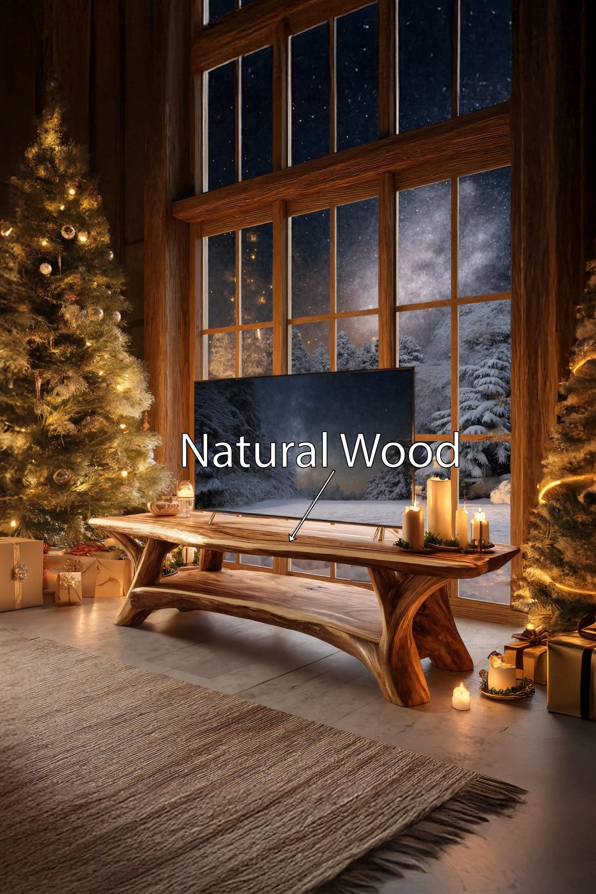 Live Edge Sofa TV Cabinet