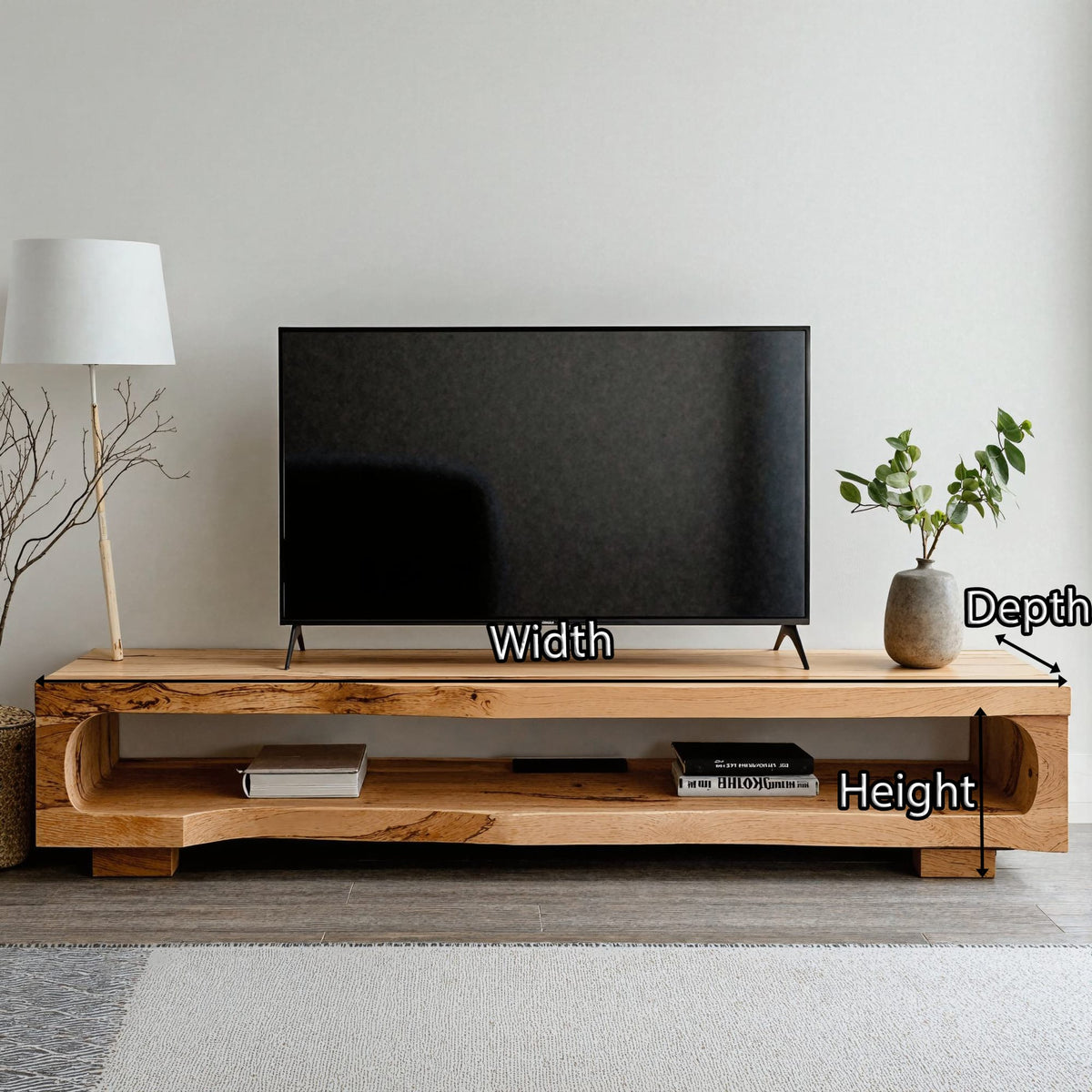 Handcrafted TV Console TV Cabinet Stand, solid wood, built to order