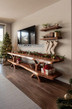 Modern Live Edge Credenza TV Cabinet